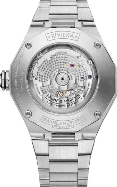 Baume & Mercier RIVIERA 12GONE XL ST ST AT COM BLUE M0A10682 Orologio automatico uomo Baume & Mercier RIVIERA 12GONE XL ST ST AT COM BLUE M0A10682 Orologio automatico uomo