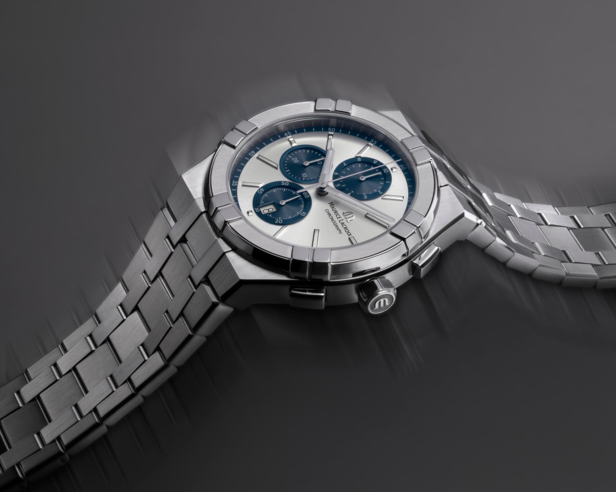 Maurice Lacroix AIKON Quartz Chronograph AI1118-SS002-230-1 Herenchronograaf Design highlight