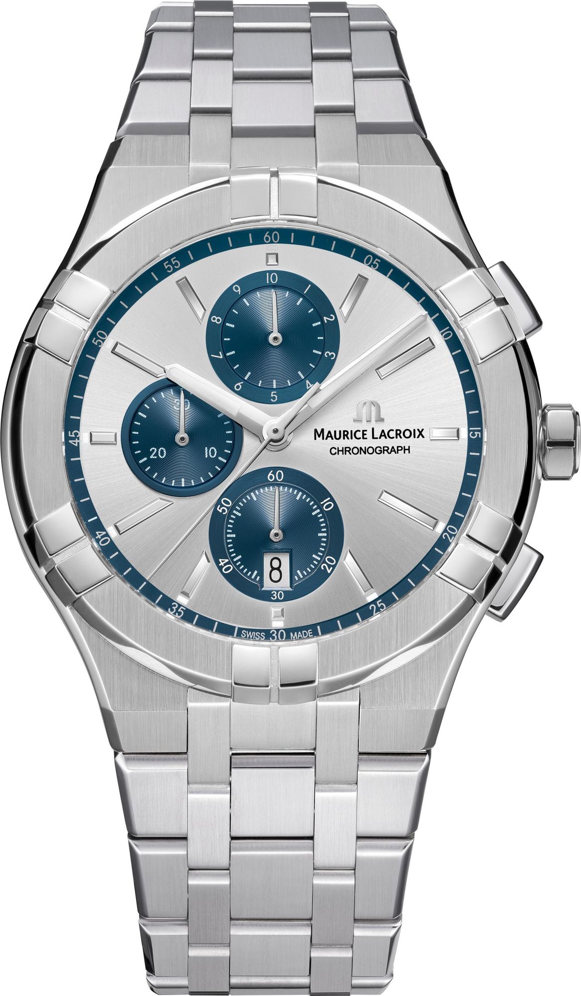 Maurice Lacroix AIKON Quartz Chronograph AI1118-SS002-230-1 Herenchronograaf Design highlight