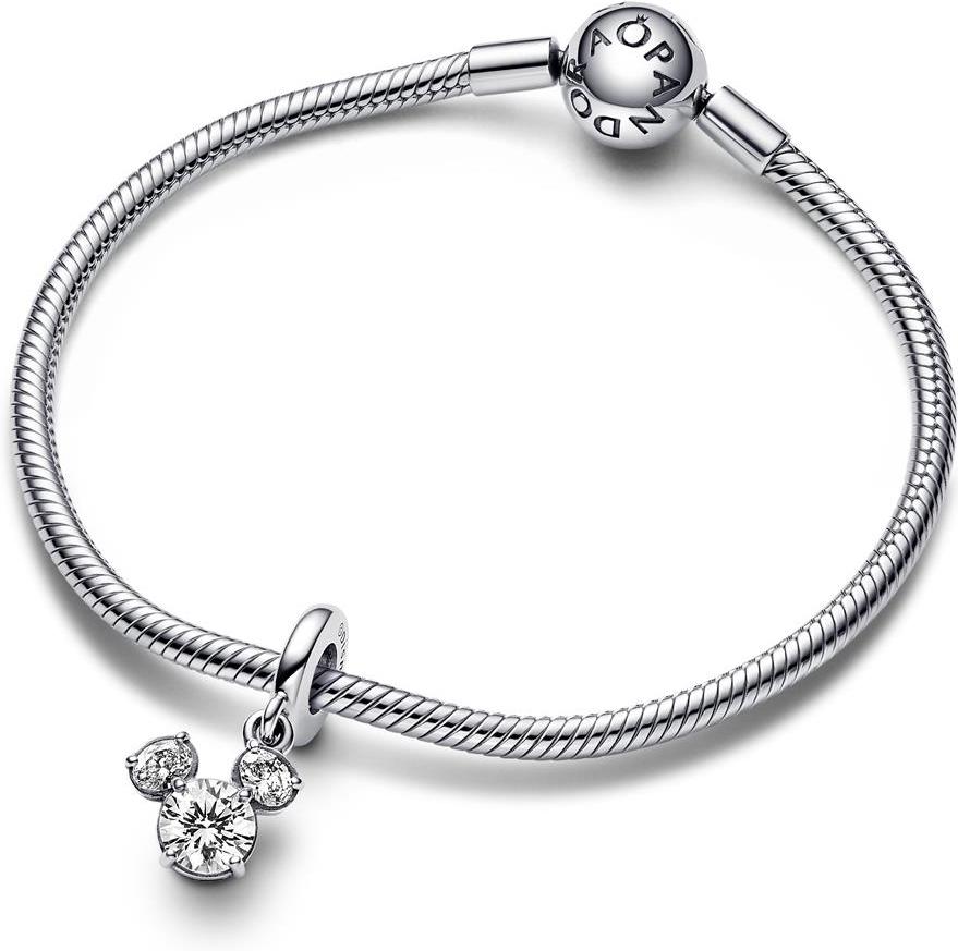 Pandora Disney Micky Maus Funkelnder Kopf Sil­hou­et­te Charm-Anhänger 793031C01 Hanger