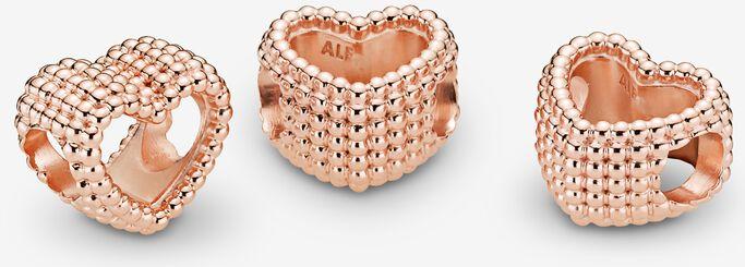 Pandora Offenes Metallperlen Herz Charm 787516 Pendente Pandora Offenes Metallperlen Herz Charm 787516 Pendente