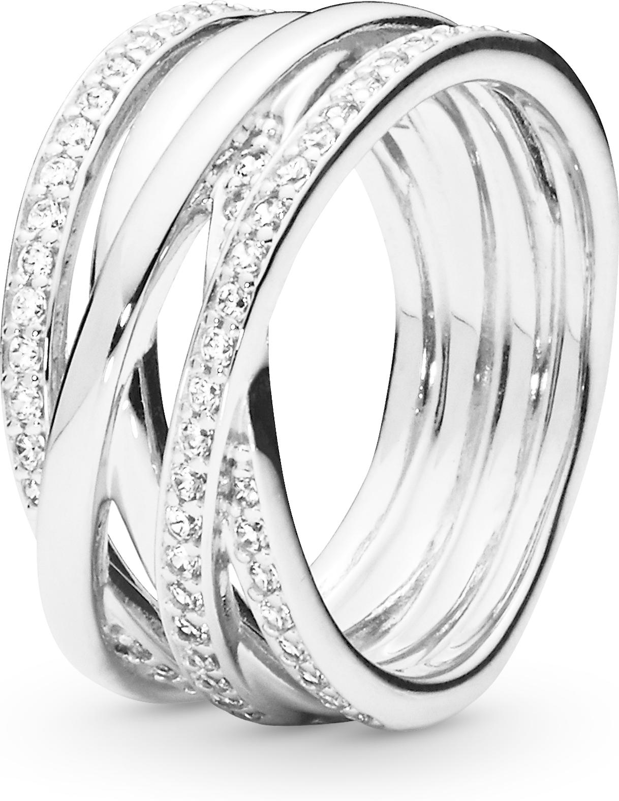 Pandora Sparkling & Polished Lines Ring 190919CZ Damenring