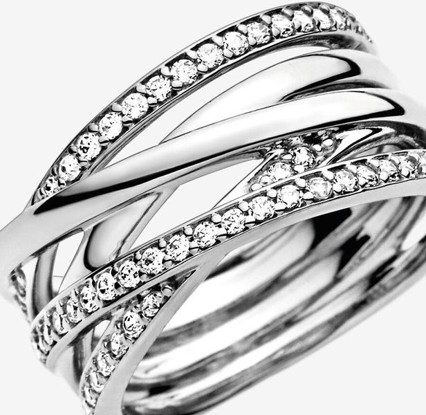 Pandora Sparkling & Polished Lines Ring 190919CZ Anello donna Pandora Sparkling & Polished Lines Ring 190919CZ Anello donna