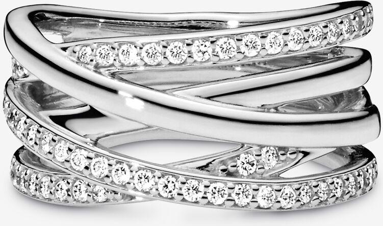 Pandora Sparkling & Polished Lines Ring 190919CZ Anello donna Pandora Sparkling & Polished Lines Ring 190919CZ Anello donna