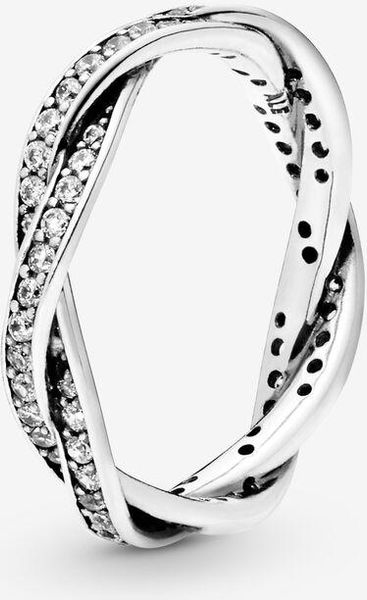 Pandora Funkelnde Gedrehte Linien Ring 48 190892CZ-48 Damesring Pandora Funkelnde Gedrehte Linien Ring 48 190892CZ-48 Damesring
