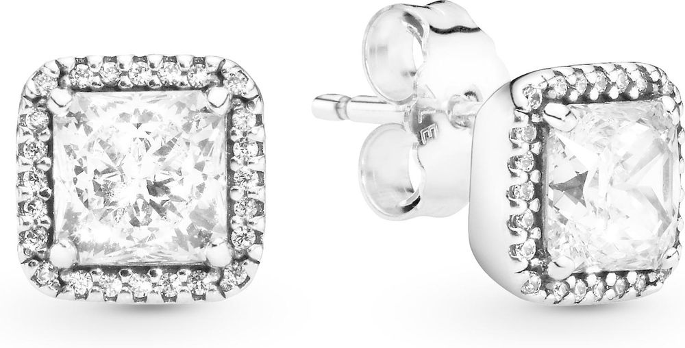 Pandora Quadratischer funkelnder Strahlenkranz Ohrstecker 290591CZ Earrings Pandora Quadratischer funkelnder Strahlenkranz Ohrstecker 290591CZ Earrings