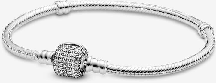 Pandora Moments Schlangen-Gliederarmband mit Funkelndem Pavé-Verschluss 590723CZ-16 Damenarmband Pandora Moments Schlangen-Gliederarmband mit Funkelndem Pavé-Verschluss 590723CZ-16 Damenarmband