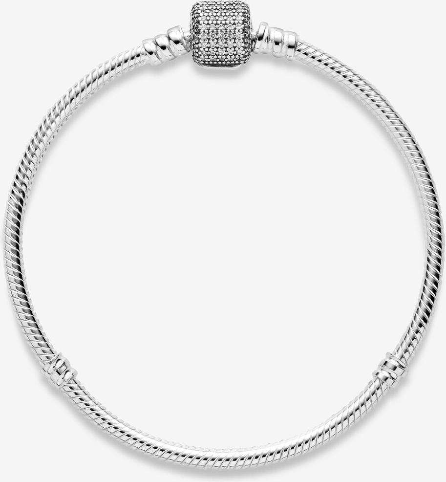 Pandora Moments Schlangen-Gliederarmband mit Funkelndem Pavé-Verschluss 590723CZ-16 Damenarmband Pandora Moments Schlangen-Gliederarmband mit Funkelndem Pavé-Verschluss 590723CZ-16 Damenarmband
