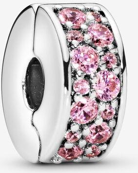 Pandora Rosafarbener Pavé Clip 791817PCZ Pendentif