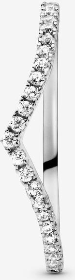 Pandora Sparkling Wishbone Ring 196316CZ Anillo para mujeres