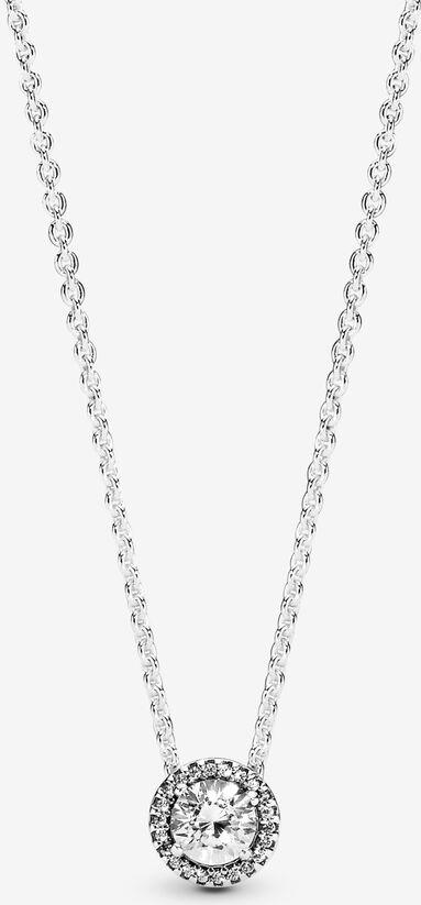 Pandora Halskette mit Rundem Funkelndem Strahlenkranz 396240CZ-45 womans necklace