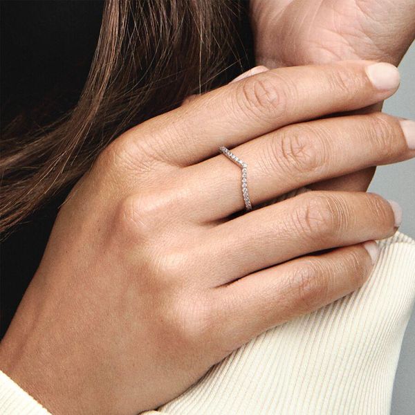 Pandora Funkelnder Wishbone Ring 186316CZ Damesring Pandora Funkelnder Wishbone Ring 186316CZ Damesring