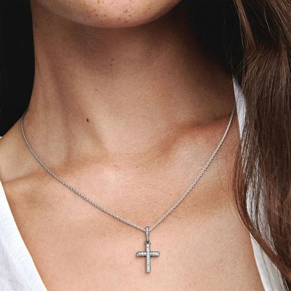 Pandora Funkelndes Kreuz Anhänger 397571CZ Catenina donna Pandora Funkelndes Kreuz Anhänger 397571CZ Catenina donna