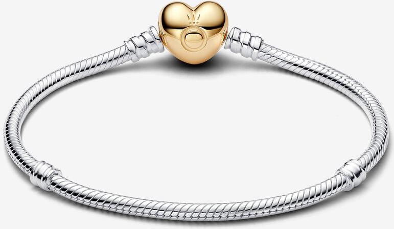 Pandora Pandora Moments Schlangen-Gliederarmband mit Herz-Verschluss 568707C00 Pulsera para mujeres