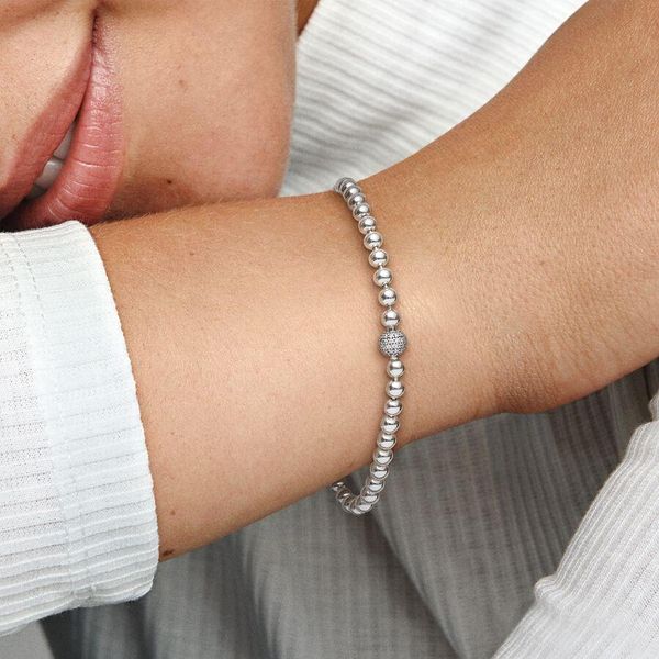 Pandora Kugel & Pavé Armband 598342CZ-21 Braccialetto per donne