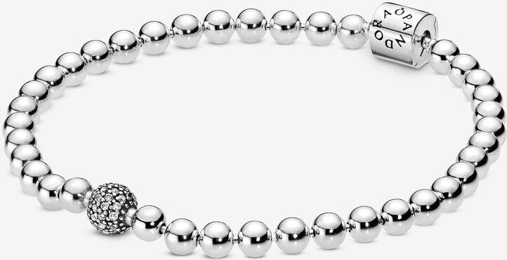 Pandora Kugel & Pavé Armband 598342CZ-21 Braccialetto per donne