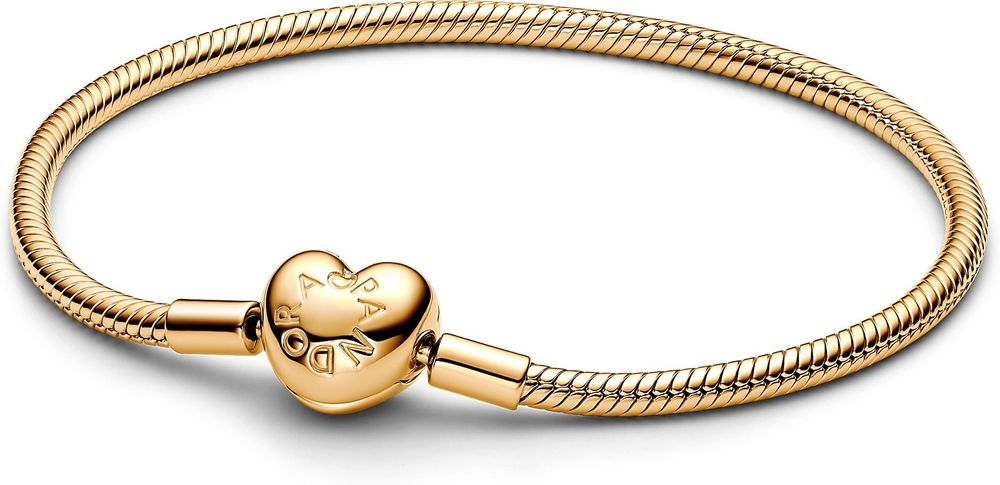 Pandora Moments Schlangen-Gliederarmband mit Herz-Verschluss 563050C00 Braccialetto per donne
