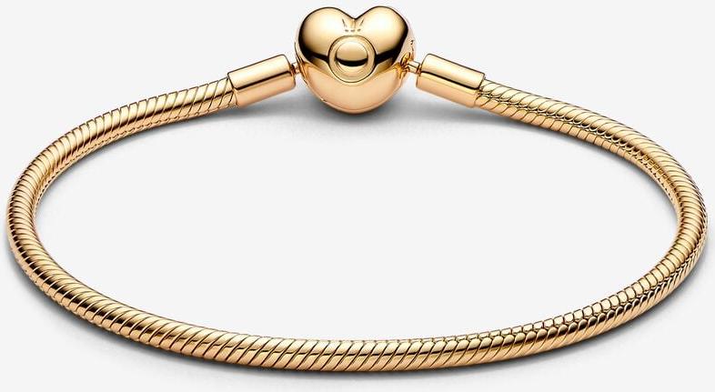 Pandora Moments Schlangen-Gliederarmband mit Herz-Verschluss 563050C00 Braccialetto per donne