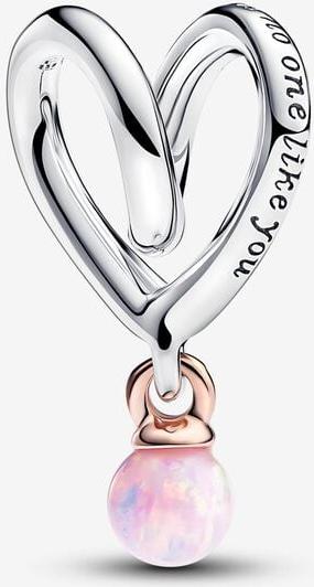 Pandora Bicolor Eingehülltes Herz Charm 783242C01 Pendentif