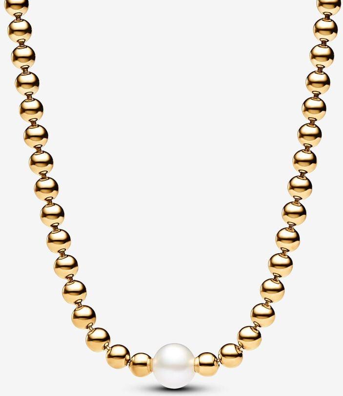 Pandora Behandelte Süßwasserzuchtperle & Kugeln Collier-Halskette 363176C01-45 Chaîne de cou pour femmes Pandora Behandelte Süßwasserzuchtperle & Kugeln Collier-Halskette 363176C01-45 Chaîne de cou pour femmes
