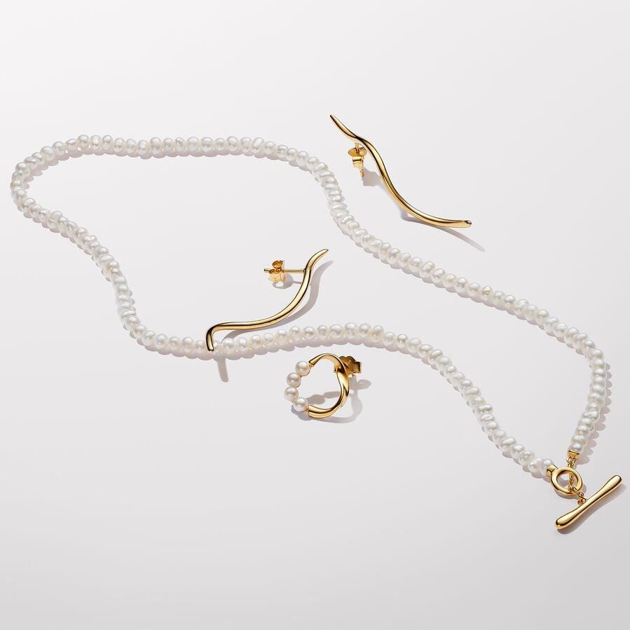 Pandora Behandelte SĂĽĂźwasserzuchtperlen Collier-Halskette mit T-Verschluss 363297C01-45 womans necklace Pandora Behandelte SĂĽĂźwasserzuchtperlen Collier-Halskette mit T-Verschluss 363297C01-45 womans necklace