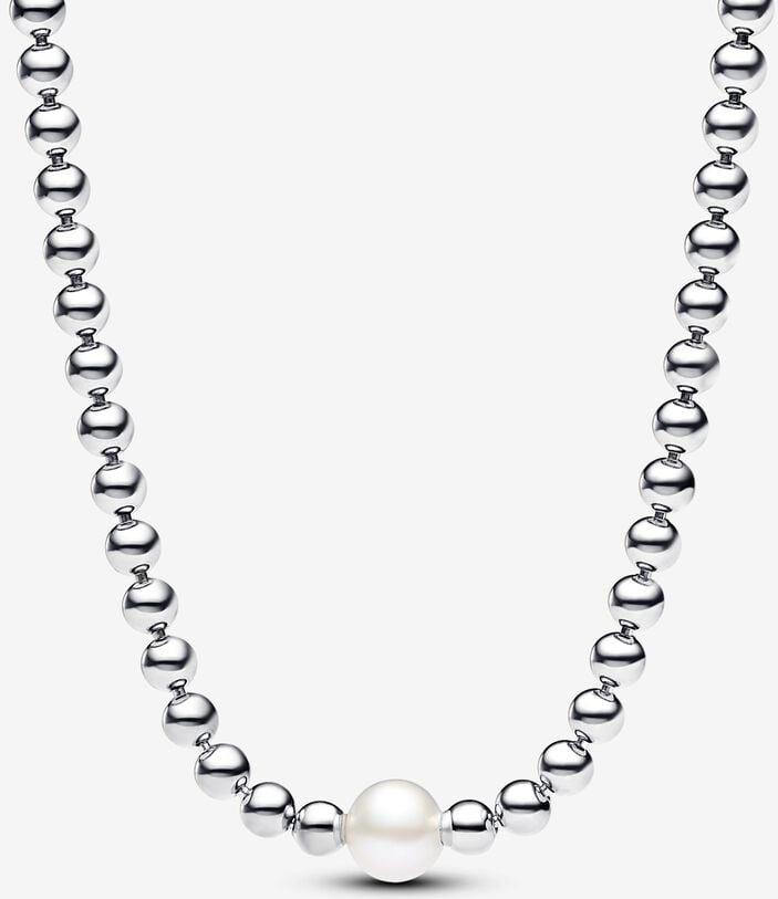 Pandora Behandelte Süßwasserzuchtperle & Kugeln Collier-Halskette 393176C01-45 Damenhalskette