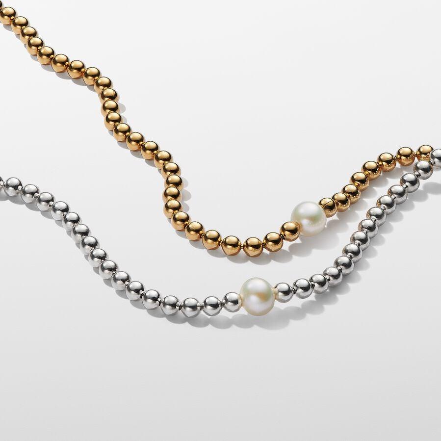Pandora Behandelte Süßwasserzuchtperle & Kugeln Collier-Halskette 393176C01-45 Damenhalskette