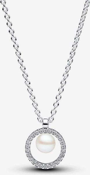 Pandora Behandelte Süßwasserzuchtperle & Pavé Collier-Halskette 393165C01-45 Damenhalskette Pandora Behandelte Süßwasserzuchtperle & Pavé Collier-Halskette 393165C01-45 Damenhalskette