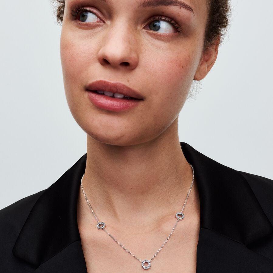 Pandora Pavé Kreise Halskette 393162C01-50 Damenhalskette Pandora Pavé Kreise Halskette 393162C01-50 Damenhalskette