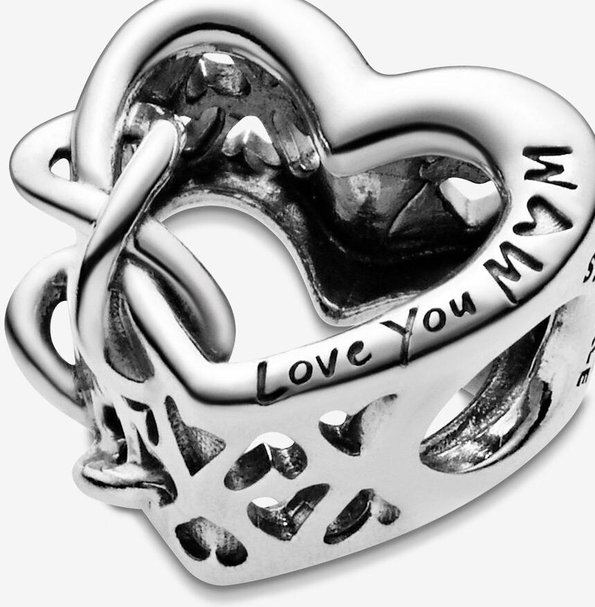 Pandora „Love You Mum“ Unendlichkeits-Herz Charm 798825C00 Pendentif