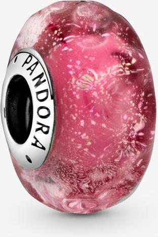 Pandora Wellenförmiges lachsfarbenes Murano-Glas Charm 798872C00 Anhänger