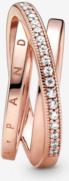 Pandora Dreifach gekreuzter Pavé-Ring 189057C01 womans ring