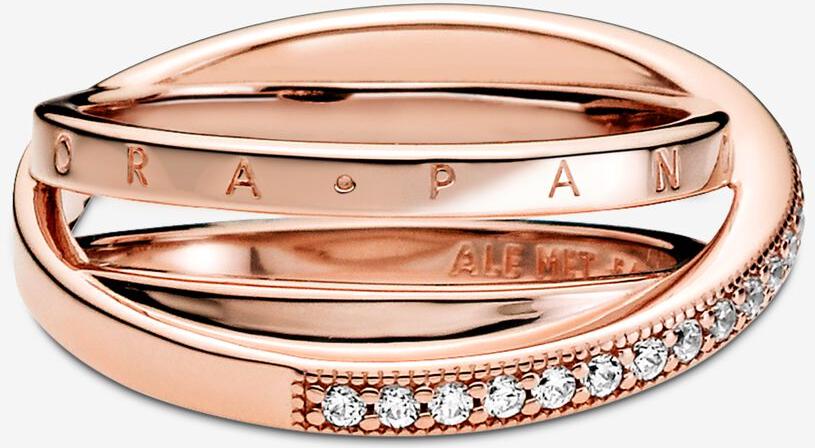 Pandora Dreifach gekreuzter Pavé-Ring 189057C01 womans ring
