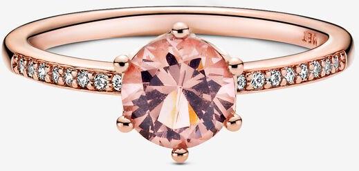 Pandora Rosafarbene, funkelnde Krone Solitär-Ring 188289C01 Anillo para mujeres