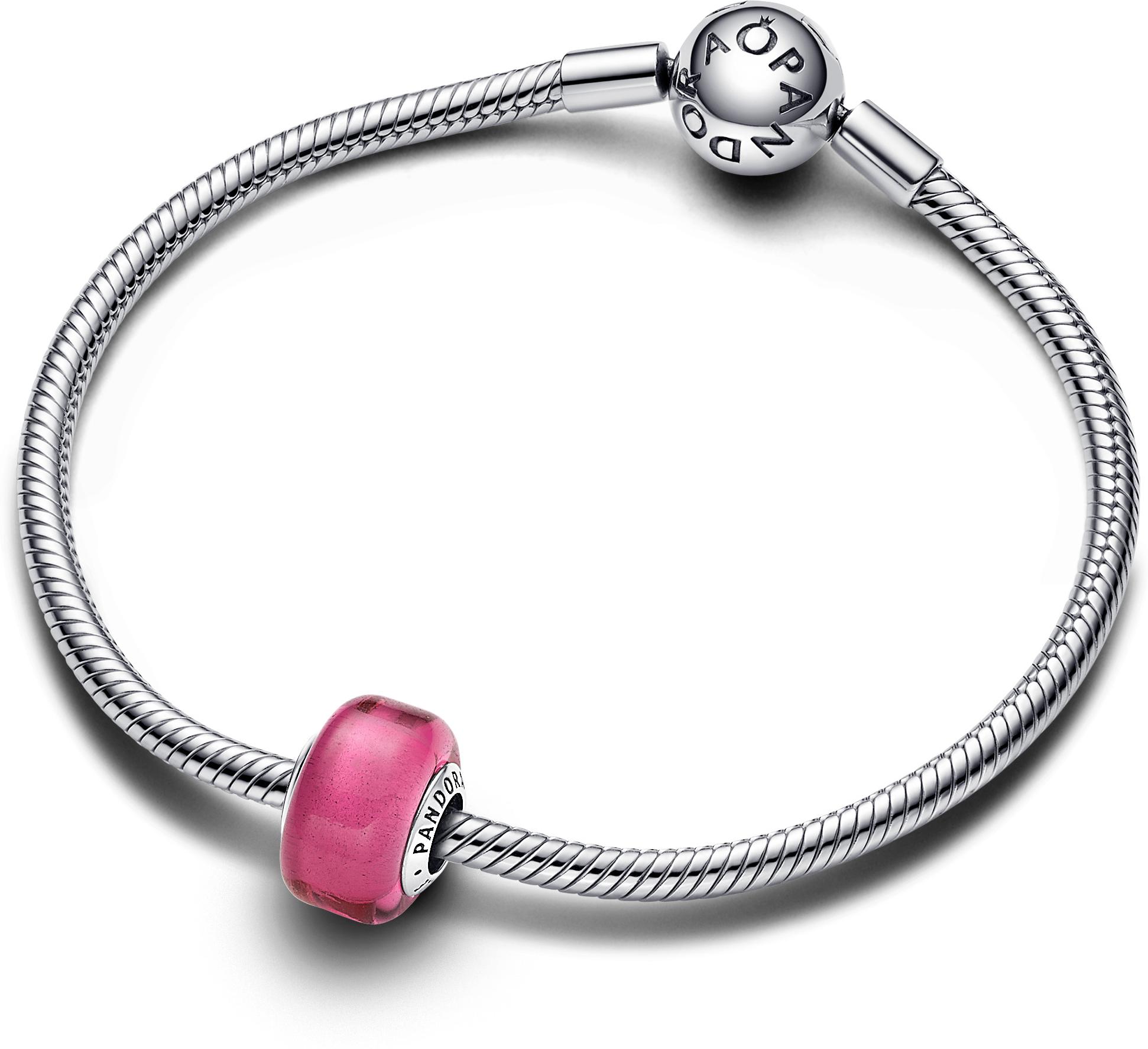 Pandora Rosafarbenes Murano-Glas Mini-Charm 793107C00 Pendente