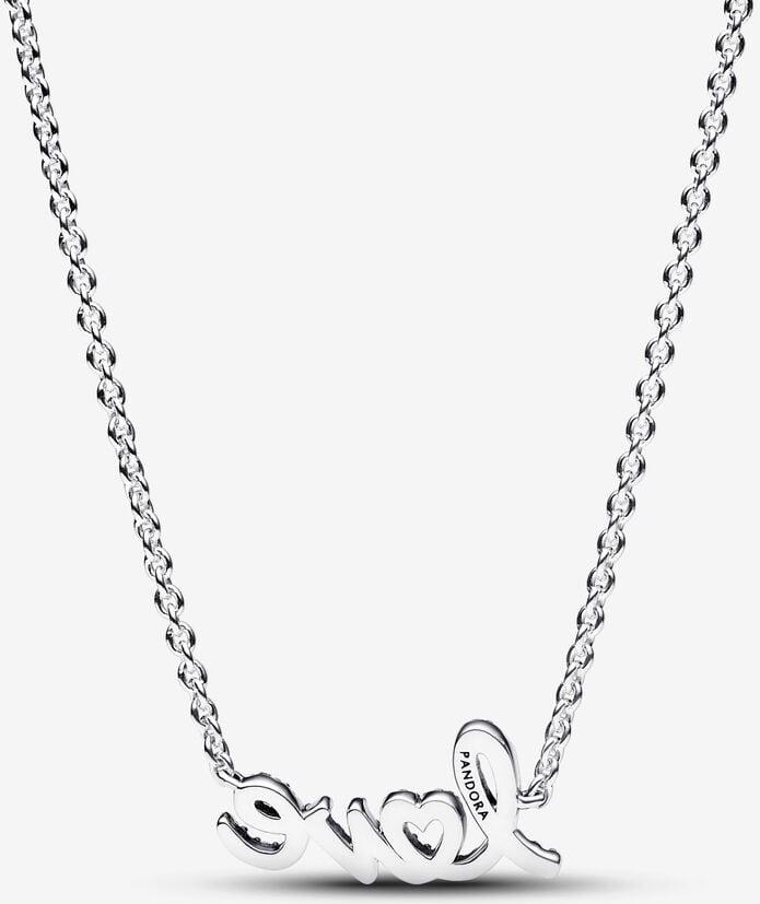 Pandora Funkelnde Handgeschrieben Love Collier-Halskette 393076C01-45 Halsketting voor dames
