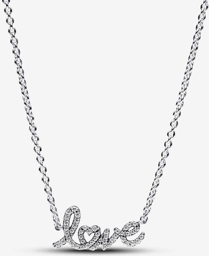 Pandora Funkelnde Handgeschrieben Love Collier-Halskette 393076C01-45 Halsketting voor dames