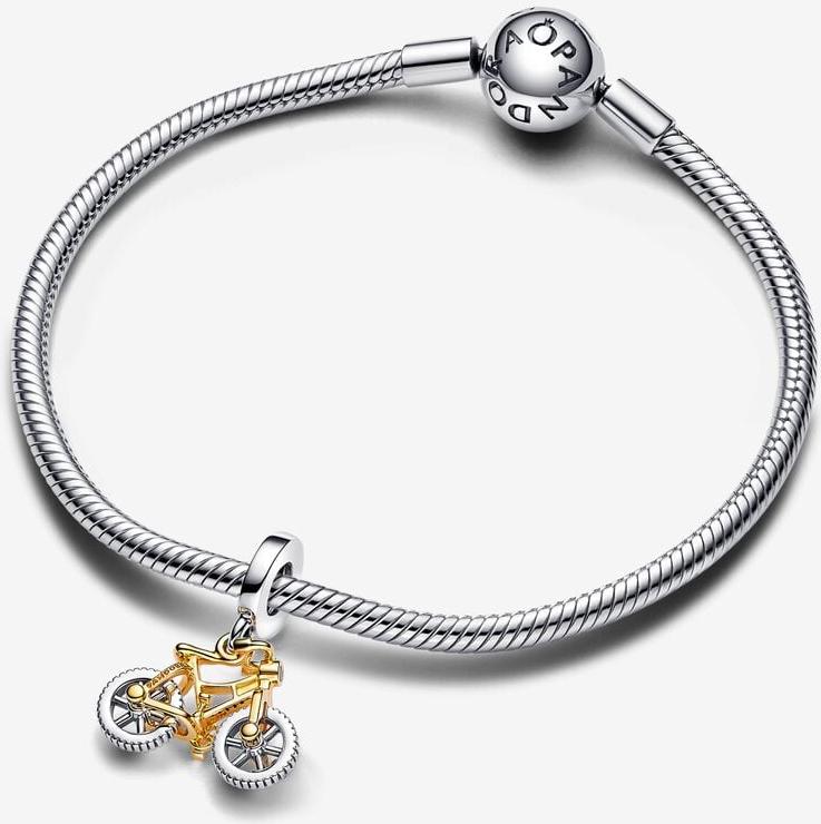 Pandora Bicolor Fahrrad mit Drehenden Rädern Charm-Anhänger 763354C01 Anhänger