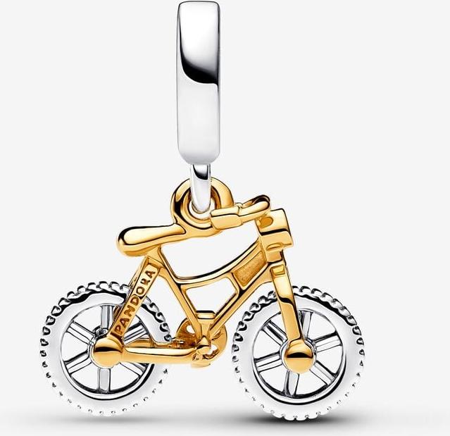 Pandora Bicolor Fahrrad mit Drehenden Rädern Charm-Anhänger 763354C01 Colgante