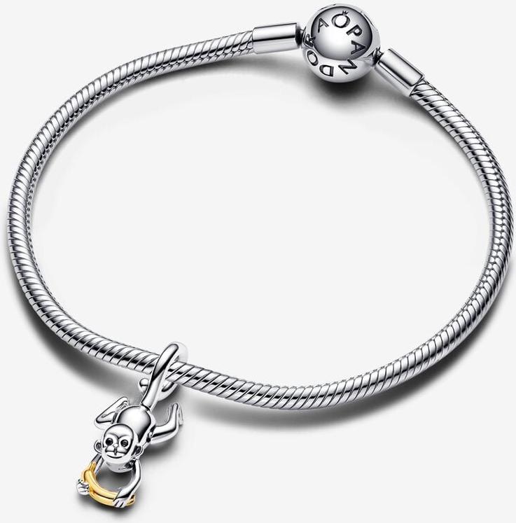 Pandora Bicolor Beweglicher Affe Charm-Anhänger 763343C01 Anhänger