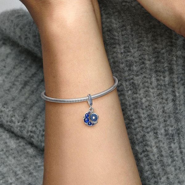 Pandora Funkelnder Drehender Mond Charm-Anhänger 792979C01 Colgante Pandora Funkelnder Drehender Mond Charm-Anhänger 792979C01 Colgante
