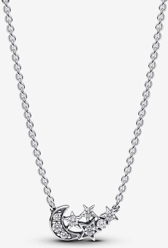 Pandora Funkelnde Mond & Stern Collier-Halskette 392991C01-45 Damenhalskette Pandora Funkelnde Mond & Stern Collier-Halskette 392991C01-45 Damenhalskette