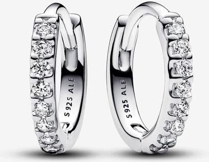Pandora Funkelndes Dreireihiges Pavé-Charm 293015C01 Oorbellen Pandora Funkelndes Dreireihiges Pavé-Charm 293015C01 Oorbellen
