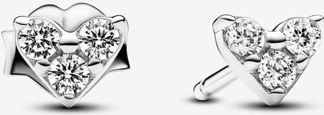 Pandora Dreifacher Stein Herz Ohrringe 293003C01 Pendientes Pandora Dreifacher Stein Herz Ohrringe 293003C01 Pendientes