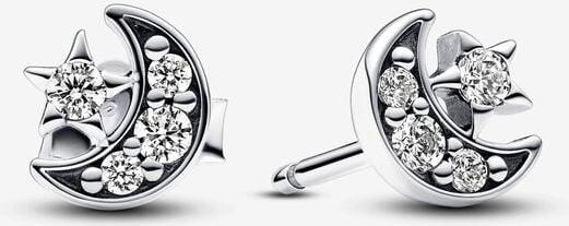 Pandora Funkelnde Mond & Stern Ohrringe 292990C01 Earrings