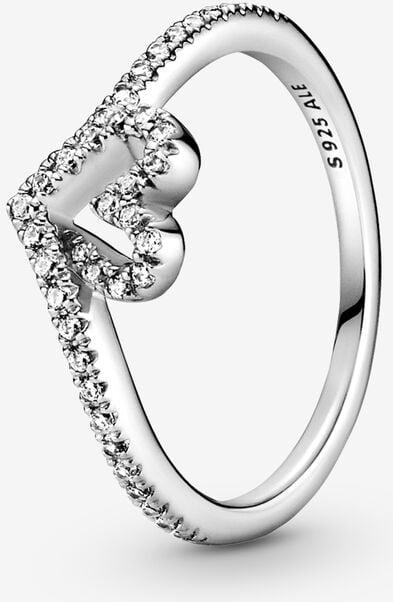 Pandora Funkelnder Wishbone Herz Ring 199302C01 Bague pour femmes