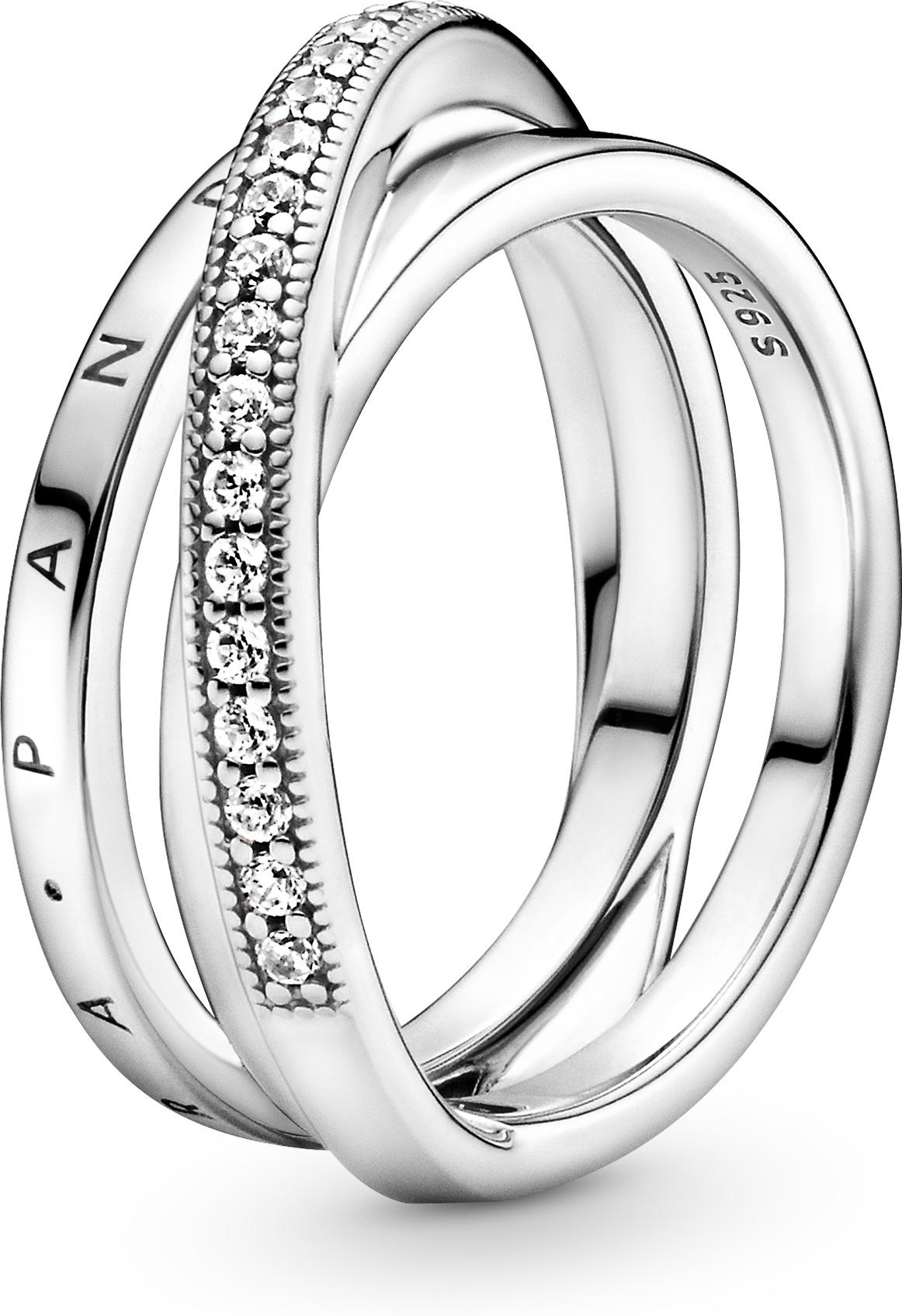 Pandora Dreifach gekreuzter Pavé-Ring 199057C01 womans ring