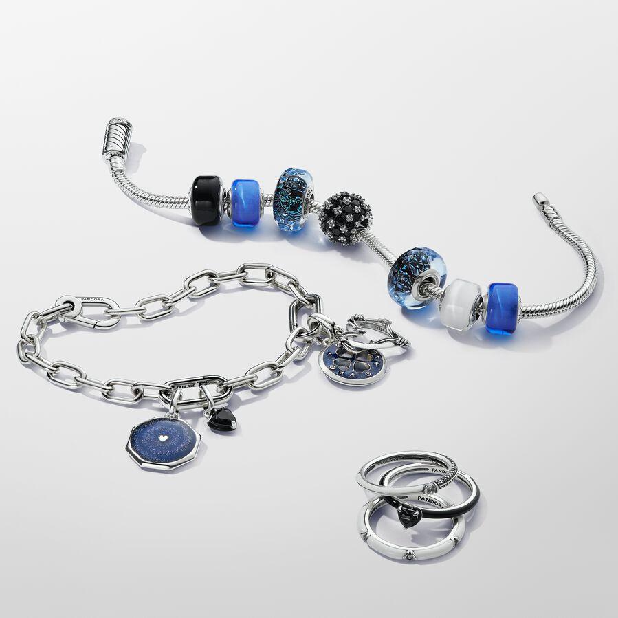 Pandora Welliges dunkelblaues Ozean Murano-Glas Charm 798938C00 Anhänger