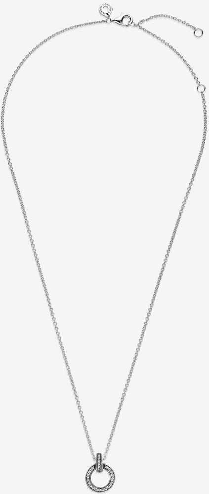 Pandora Doppelter Kreis-Anhänger & Halskette 399487C01-45 womans necklace