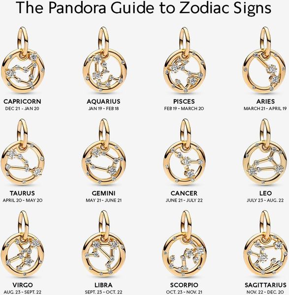 Pandora Sternzeichen Krebs Charm-Anhänger 762708C01 Pendente